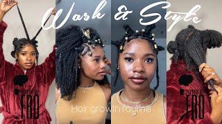 My Hair Growth Wash & Style Routine with Pardon My Fro | Braids on Fleek Bundle ️