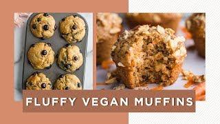 EASY Vegan Muffins- FOUR WAYS!