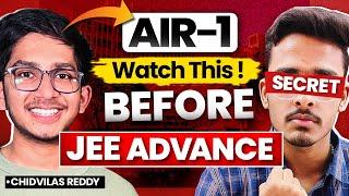 How to get AIR 1 in JEE ADVANCED? | JEE Advanced 2024 Strategy | Secrets of AIR 1| IIT Motivation