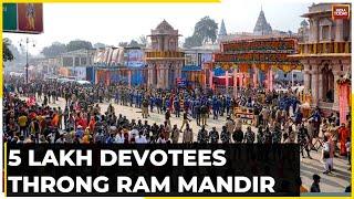 Draped In Saffron, Devotees Swarm Ram Mandir: Security Beefed Up In Ayodhya For Day 2 Of Darshan