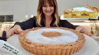 CROSTATA MORBIDA RICOTTA MANDORLA E AMARETTI  frolla al LATTE SENZA BURRO facilissima