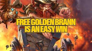 The Game Is Already Easy And Then We Get a Free Golden Brann | Dogdog Hearthstone Battlegrounds