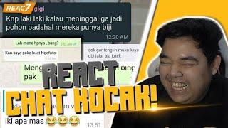 NGAKAK BANGET !! ADA-ADA AJA YA WARGA INDO CHATNYA !! REACT CHAT KOCAK !! #REAC7