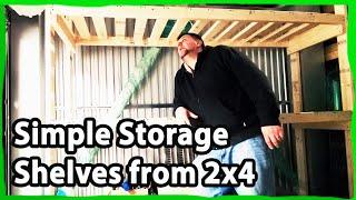 DIY How To Build Simple Storage Shelves Using 2x4