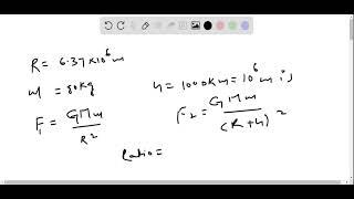 Determine the ratio of Earth's gravitational force exerted on an 80  kg person when at Earth's surfa