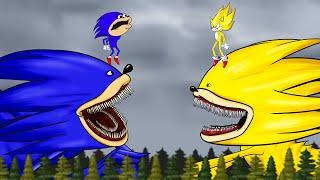 SHIN SONIC TAPES vs  SUPER SHIN SONIC, THE TAILS POWER TAPES - Animation. Drawing Cartoon