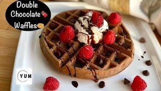 Double Chocolate Waffle Recipe | How to make chocolate waffles | Chocolate Belgian Waffle Recipe