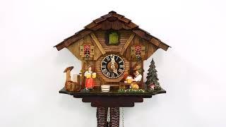 Kuckucksuhr Schwarzwaldhaus Biertrinker | Cuckoo Clock Black Forest House Beerdrinker | #69611