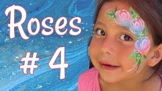 Face Painting GHOST  ROSES- Part 4: Drawing rose flower makeup tutorial