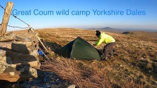 Great Coum wild camp English Yorkshire dales National park