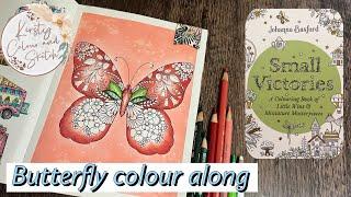 Butterfly colour along in Johanna Basford Small Victories