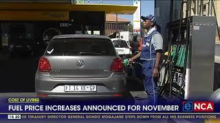 Fuel price increase to take effect from November 6