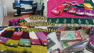 Bangalore saree factory outlet festival sale upto 55% to 75% offers |varamahalakshmi sale| courier