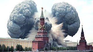 A HUGE EXPLOSION HAPPENED IN MOSCOW CITY! PUTIN's Presidential Palace was destroyed by a US missile