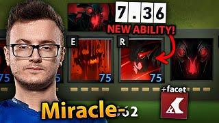MIRACLE tests the New Shadow Fiend midlane 7.36 NEW ABILITY vs Arteezy dota 2