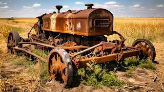 The Genius Worker Restoration Entirely Damaged Ancient Plows // Rusty Old Plow Restoration Skills