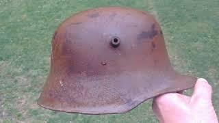 Restoration of an Austrian M17 helmet, Berndorfer production, kuk Army