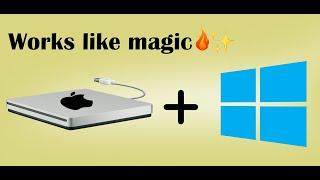 Apple SuperDrive with Windows 10 Tutorial  ||  Works Like Magic!!! 