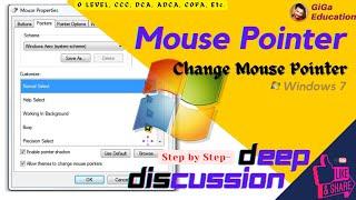 Costomize Your Mouse Pointer in Windows 7 || By GiGa Education