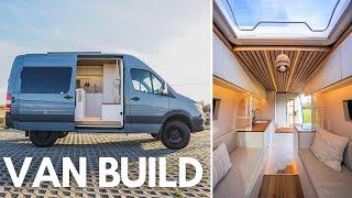 FULL VAN BUILD in 15 Minutes! | Start to finish Modern Luxury 4x4 Sprinter Van Conversion