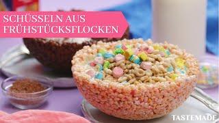 Schüsseln aus Frühstücksflocken