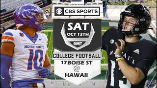 #17 Boise State vs Hawaii PREVIEW AND PREDICTIONS/KEYS TO GAME!