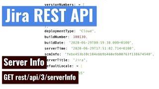 Jira REST API - Get Server Info