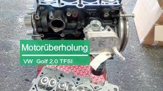 VW Golf 2.0 TFSI Motor R 4 motion mit Kolbenfresser Motor Tuning Überholung und Motorneuaufbau
