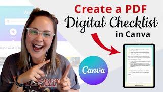 How to Create a Digital PDF Checklist in Canva | Perfect for Freebies & Lead Magnets