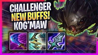 KOREAN CHALLENGER TRIES KOG'MAW WITH NEW BUFFS! - Korean Challenger Plays Kog'maw ADC vs Smolder!