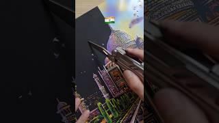 Taj Mahal Scratch Reveal: What’s Hidden? #india #painting #art #diy #asmr