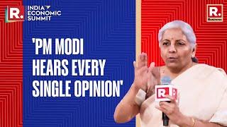 FM Sitharaman's Critical Insight Into How PM Modi Takes His Decisions | IES 2024