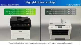 Samsung Xpress M2675FN vs Brother MFC-7360N(High yield toner cartridge)