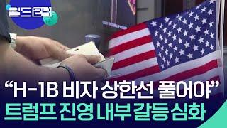 “H-1B 비자 상한선 풀어야”…트럼프 진영 내부 갈등 심화 [월드 이슈] / KBS  2024.12.31.