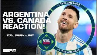  FULL REACTION  Messi SCORES as Argentina WIN 2-0 vs. Canada in Copa America | Futbol Americas