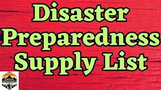 Disaster Preparedness Supply List: Top 20 items is what you really need