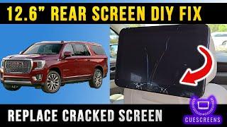 How to DIY replace cracked 12.6" Touch Screen LCD for 2021+ Yukon Suburban Tahoe Escalade Rear Seat