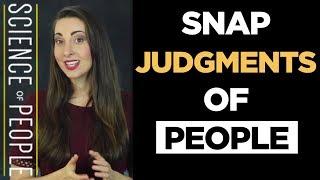 How to Make Accurate Snap Judgments of People