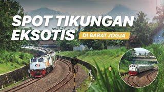 BUKAN DI KALIMENUR! SPOT HUNTING KERETA MELIUK DI TIKUNGAN | Hunting Kereta Api di Sentolo - Sedayu