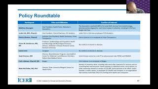 CTAF Meeting on Alzheimer's Disease: Policy Roundtable