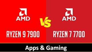 AMD Ryzen 9 7900 vs AMD Ryzen 7 7700 - Apps & Gaming (RTX 4090)