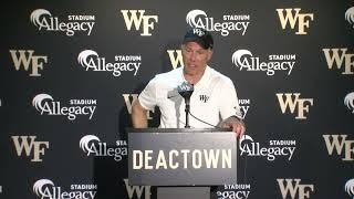 Wake Forest Football coach Dave Clawson post-Louisiana press conference