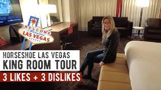 Caesars Horseshoe Renovated King Room Tour | Budget-Friendly Hotel at Center of the Las Vegas Strip