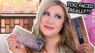 TOO FACED NEW SUNSET STRIPPED PALETTE REVIEW: 2 LOOKS + COMPARISONS