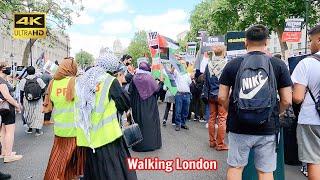   Free Palestine Protest in London's Downing Street  (12th June 2021) Walking London 4K *63