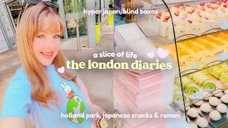 LONDON DIARIES  we visit hyper japan, try delicious snacks, explore holland park & open blind boxes