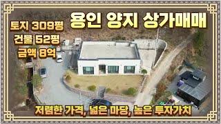 경기 용인 양지 건물 상가 매매 토지309평 건물52평 금액8억 저렴하고 투자가치도 높아요.