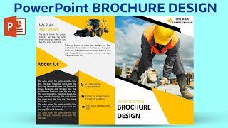 PowerPoint Tutorial: How to make Brochure Design in PowerPoint | Tri Fold Brochure Design PowerPoint