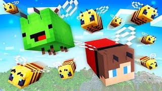 JJ and Mikey Morph into BEES - Maizen Minecraft Animation