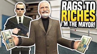 NEW JOB AS THE MAYOR - Gmod DarkRP | Rags to Riches #12 (Mayor Roleplay)